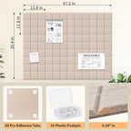 Smarpau Cork Board 48"X36", 12 Pack Nine-Grid Felt Bulletin Boards, Small Pin - Image 2
