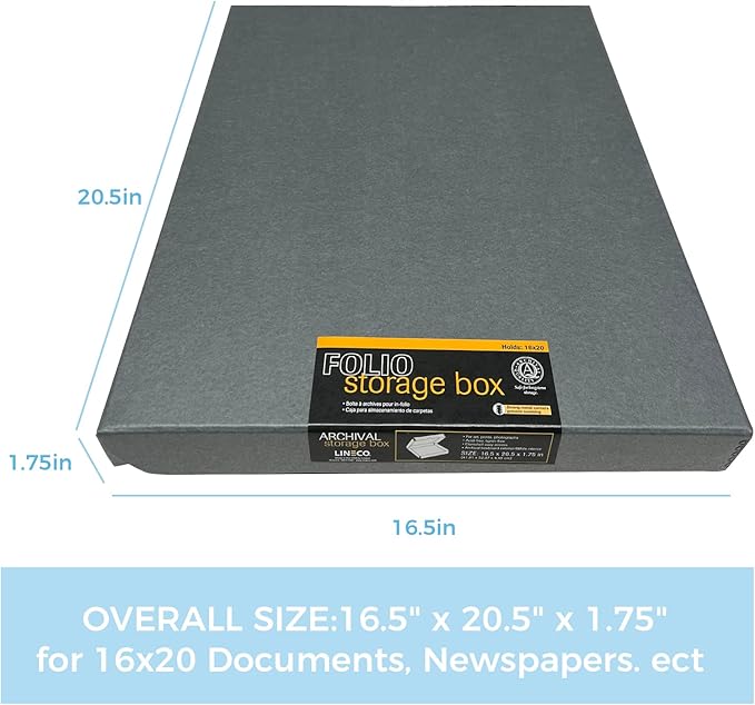 Lineco Folio Storage Box, Clamshell Design - Image 2