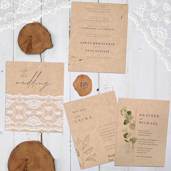 100 Sheets Parchment Cardstock 8.5 x 11 Textured Printer Paper, Goefun 90lb Tan - Image 7