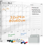 MAKELLO Acrylic Calendar for Wall 32" x 24", Monthly Whiteboard by MAKELLO