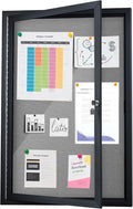 Homezelle Enclosed Bulletin Board 36"x24" Outdoor Weatherproof Cork Noticeboard by Homezelle