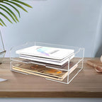 2 Pack- Stackable Paper Letter Tray, or Workspace by WYFHLPMMA