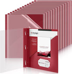 Teling 24 Pcs Clear Front Report Covers by Teling