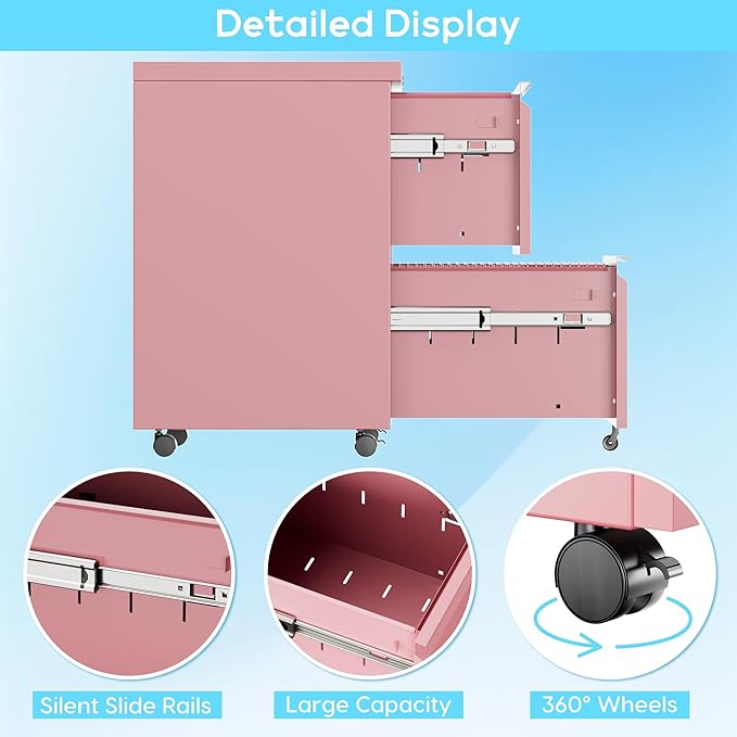 METAN 2 Drawer File Cabinet - Image 7