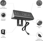 Emerising 2-Pack Desk Edge Mount Power Strips - Image 7