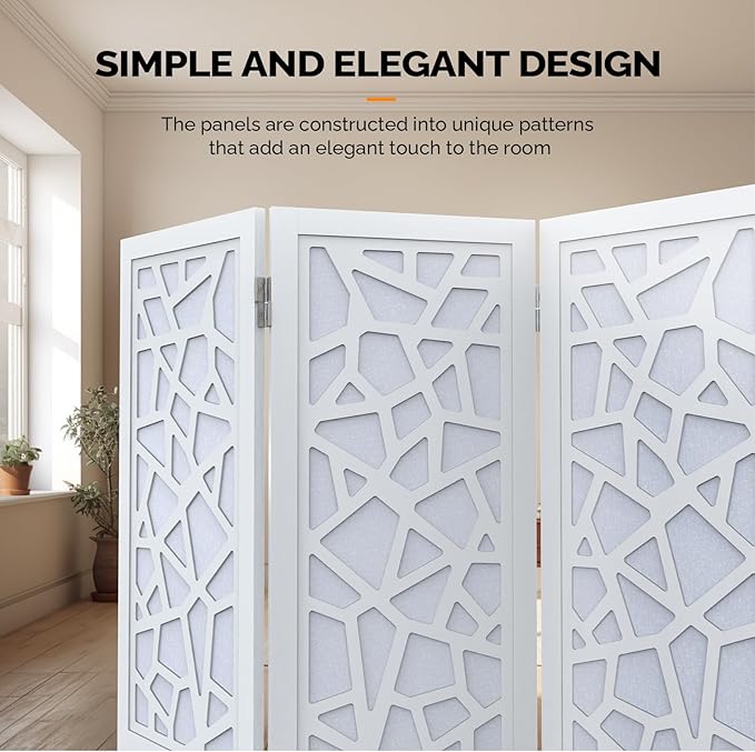 VINGLI 70'' H Room Divider, Non-Woven Fabric Privacy Screen, Indoor Partition - Image 5