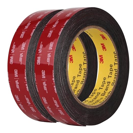 3M Double Sided Mounting Tape 2 Pack 5925 VHB 1" Width Black Foam Tape High by 3MFullRangeProducts