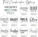 Custom Round Nursery Name Sign, Personalized Wooden Wall Plaque, Baby Shower - Image 3