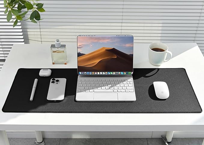 ALOANES Black Waterproof Desk Mat, - Image 6