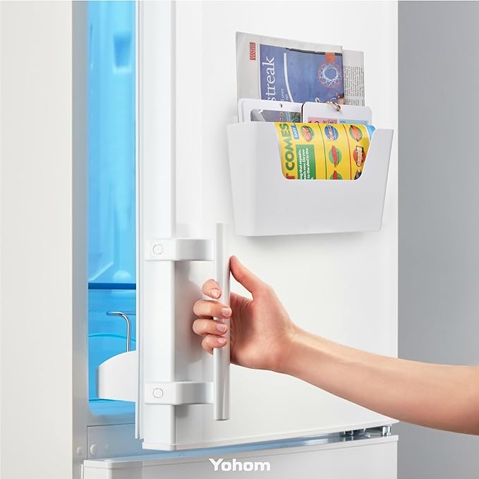 YOHOM No Drilling File Holder Wall Mails Magazines Organizer Adhesive Door Mount - Image 5