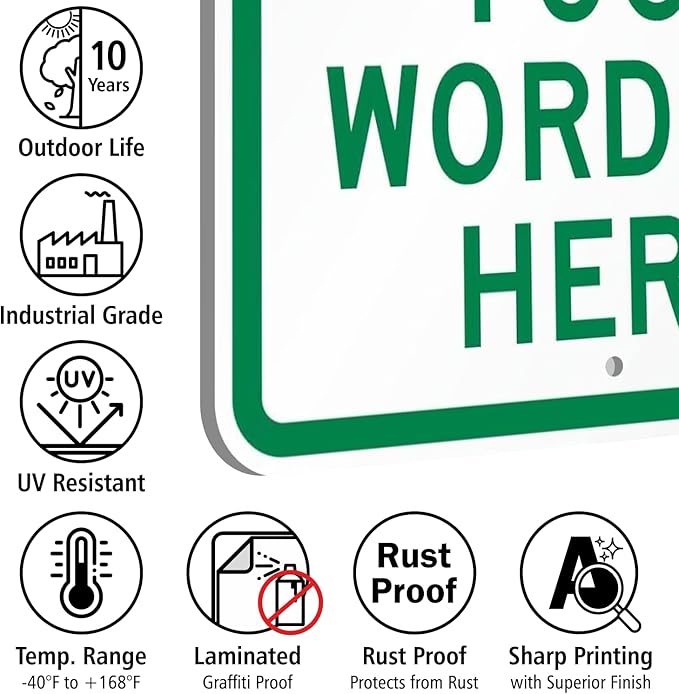 SmartSign 24 x 18 inch Custom “Reserved Parking” Metal Sign - Image 5