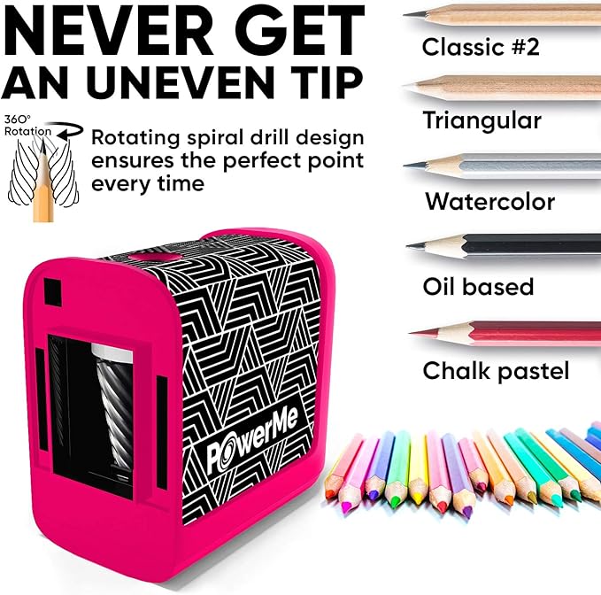 POWERME Electric Pencil Sharpener - Image 3