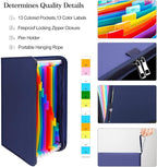 ENGPOW 13 Pocket Expanding File Folder, Fireproof Accordion File Folder - Image 2