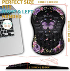Hokafenle Ergonomic Mouse Pad Wrist Support with Massage Design, Wrist Rest Pain Relief Mousepad with Memory Foam&Non-Slip PU Base, Mouse Pads for Wireless Mouse & Desk (12x8 inch,You are)