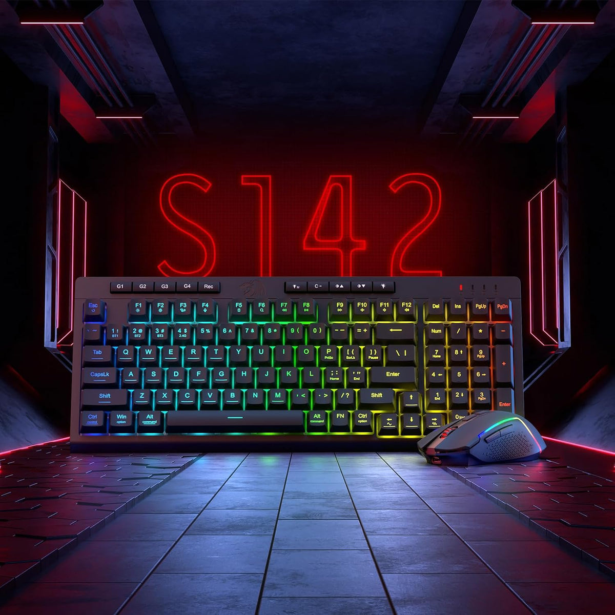 Redragon S142 Combo, K515 PRO Membrane Gaming Keyboard, M693 4800 DPI Mouse