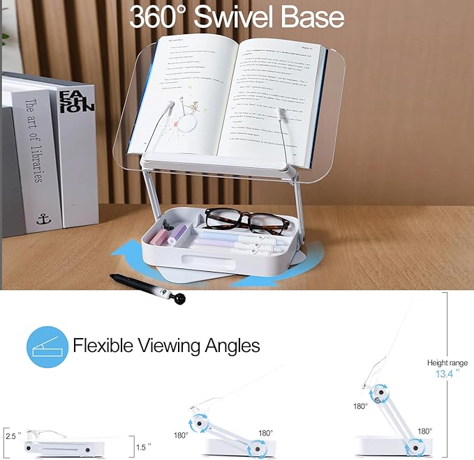 ZOEY Acrylic Book Stand for Reading Adjustable Book Holder - Image 3