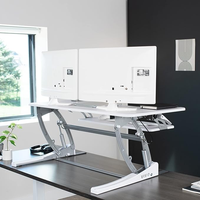 VIVO 42 inch Height Adjustable Stand Up Desk Converter, V Series, Quick Sit to - Image 9