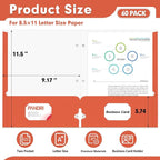 Two Pocket Portfolio Folders, PANDRI 60 Pack 3 Hole Punched 2 Pocket Folders - Image 2