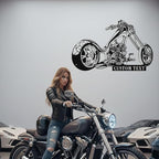 Custom Motorcycle Metal Sign Personalized Biker Name Sign Motorcycle Wall Art - Image 3