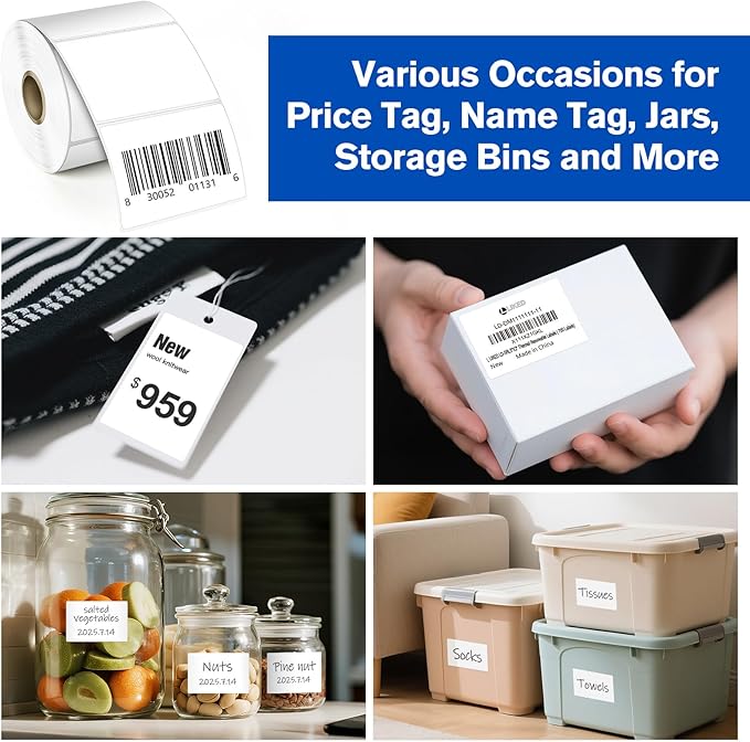 L LIKED 3" x 2" Blank Removable Labels - Image 7