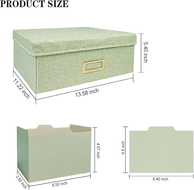 Sprsthai Linen Photo Storage Box – Holds 1700 Photos, 24 Adjustable Dividers & - Image 7