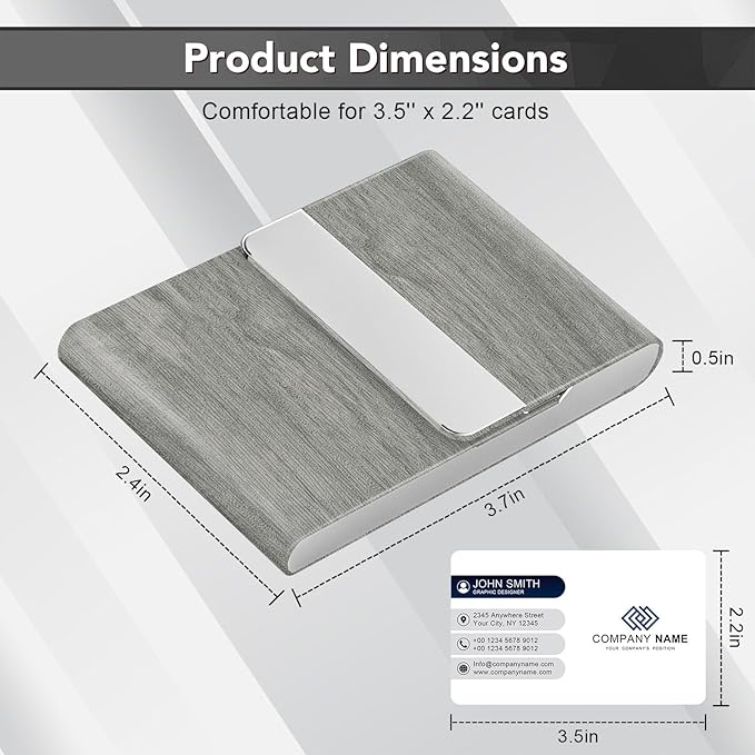 Business Card Holder with Ultra Slim Design, Business Card Case with Premium PU - Image 7