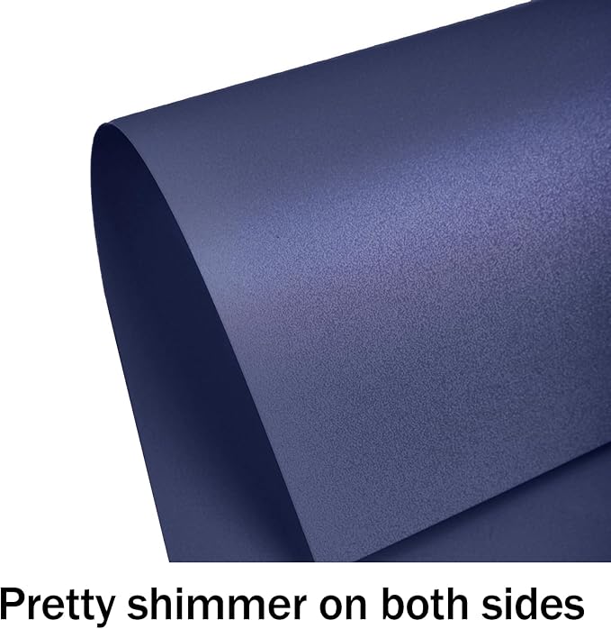 100 Sheets Navy Blue Shimmer Cardstock 8.5 x 11 Blue Paper, Goefun 80lb Card - Image 3