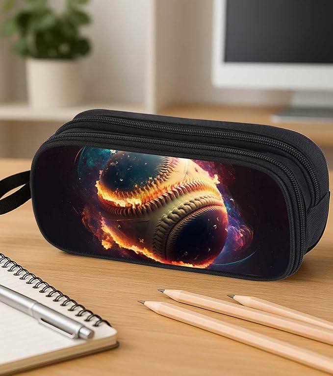 AnySmic Baseball Pencil Case for Boys and Girls, Large Pencil Pouch for Kids - Image 4