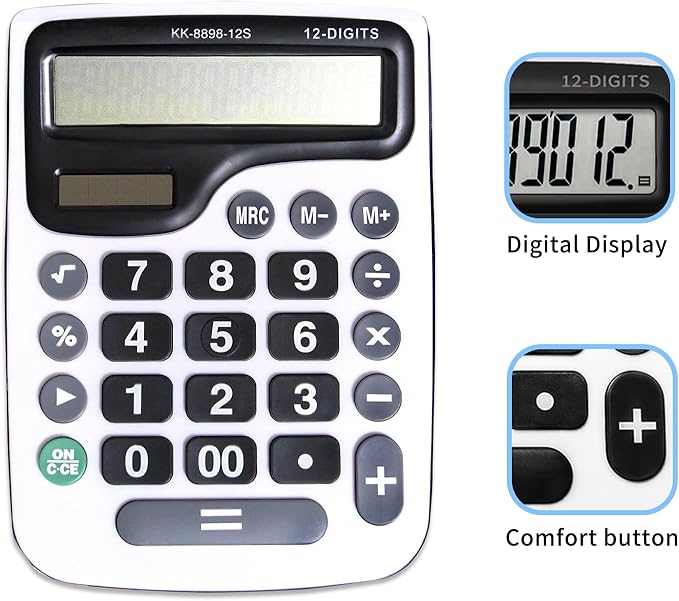 YEBMoo 12 Digit Desktop Calculator - Image 4