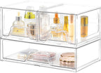 Stebopum 3 Pack Stackable Storage Drawers Clear Acrylic Organizer Makeup by Stebopum