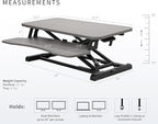 VIVO 32 inch Desk Converter, K Series, Height Adjustable Sit to Stand Riser - Image 3