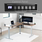 VIVO Electric Corner 63 x 55 inch L-Shaped Standing Desk, Memory Height - Image 5