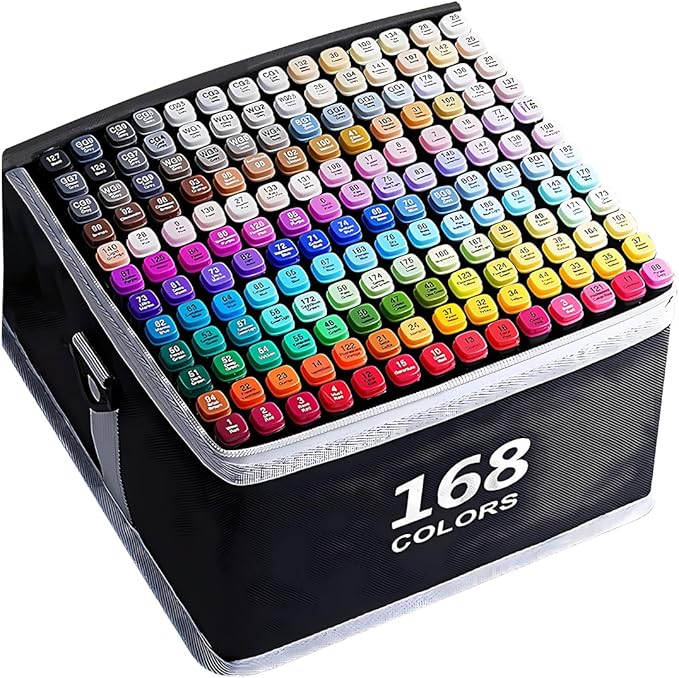 VIDIMAKPRO Alcohol Markers 168 Colors by Unknown