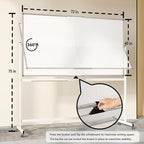 Neatsure Large Rolling Whiteboard on Wheels, Portable Standing Magnetic Dry - Image 3