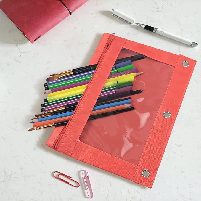 YoeeJob Pencil Pouch for 3 Ring Binder, Zipper Pencil Pouches Bulk, Pencil Case - Image 2