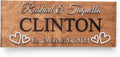 Custom Family Name Sign | Personalized Wooden Wedding Gift | Rustic Last Name