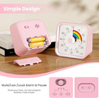 Visual Timer for Kids with Pause Function, Cute Silent Timer with Rainbow for - Image 5