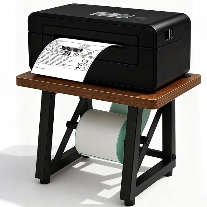 Label Holder for Thermal Printer, Sticker Rolls and Fan-fold Dispenser Holder by Unknown