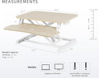 VIVO 26 inch Desk Converter, K Series, Height Adjustable Sit to Stand Riser - Image 3