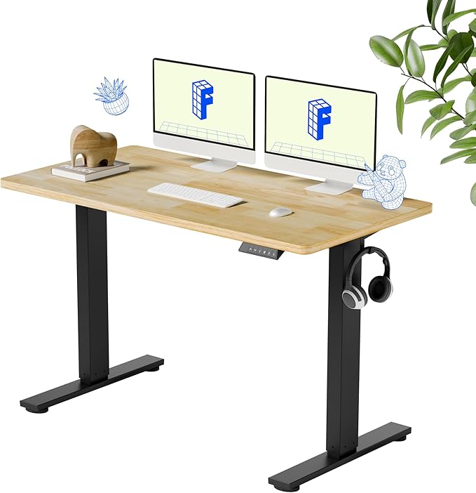 FLEXISPOT EN1 One-Piece Solid Wooden Standing Desk 48 x 24 Inches Height by FlexiSpot