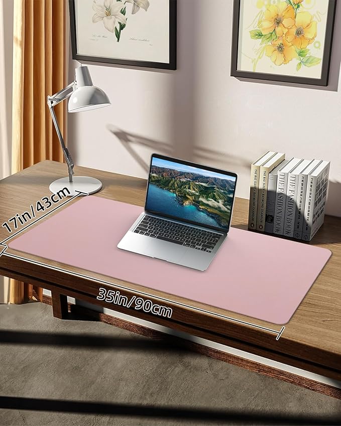 Non-Slip Desk mat, PULeather Desk Pad Protector, Office Desk Mat, Large Mouse - Image 2