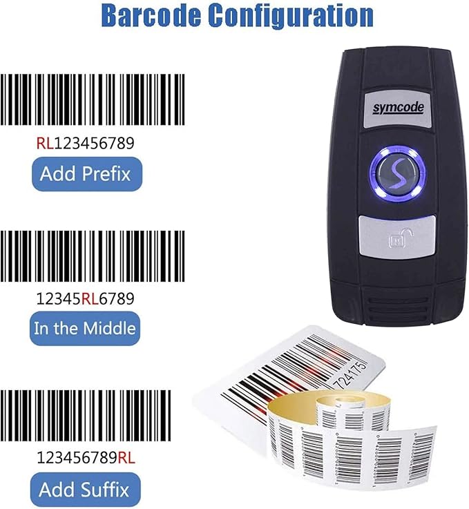 Mini 1D Bluetooth Barcode Scanner Wireless Bar Code Scanner 3-in-1 - Image 2