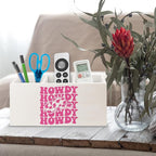 URLLUAE Hot Pink Western Howdy Wooden Pen Pencil Holder - Image 5