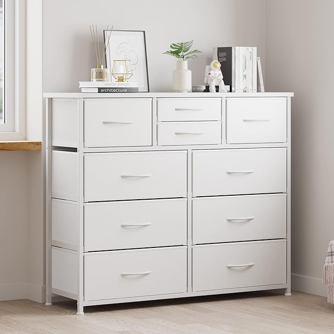 LUMTOK 10-Drawer Dresser, Fabric Storage Dressers Drawers - Image 5