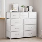 LUMTOK 10-Drawer Dresser, Fabric Storage Dressers Drawers - Image 5