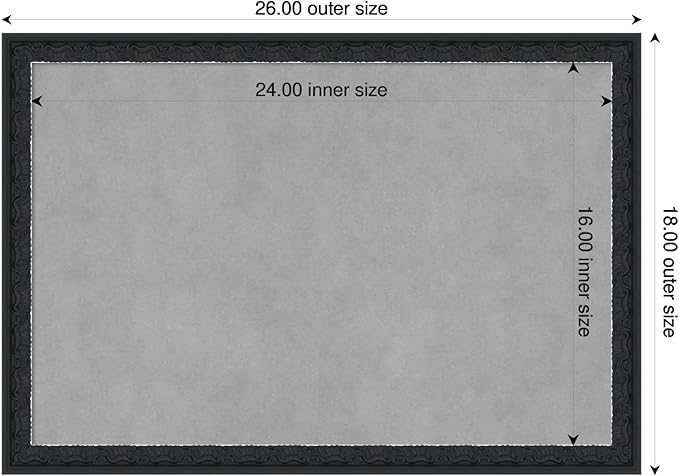 Amanti Art Black Framed Magnetic Board 18x26 Medium Vision Board - Image 2