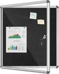 Mifuro 28"x26" Enclosed Bulletin Board, Lockable Weather-Resistant Aluminum by MifuroOfficeProduct