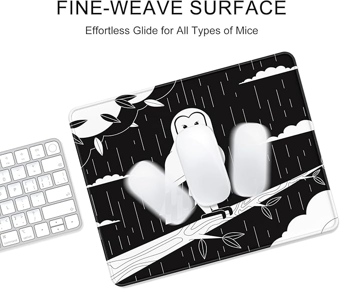 Auhoahsil Mouse Pad, 12 x 10 in Owl Theme Computer Mouse Pad - Image 4