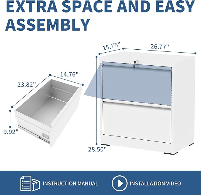 FLIXELIO 2 Drawer File Cabinet - Image 3