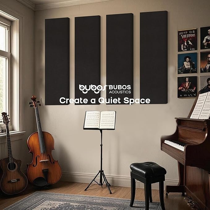 BUBOS 2 PCS Acoustic Panels, 47.2''x11.8'' Fabric Soundproof Wall Panels - Image 6